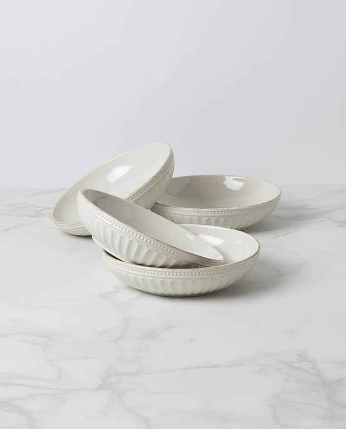 Lenox 895708 French Perle Groove Pasta Bowls, Set Of 4