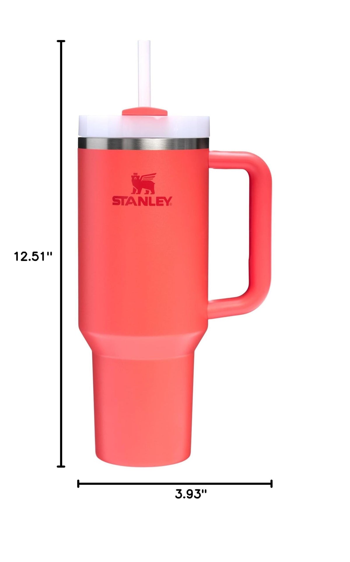 Quencher H2.0 Tumbler with Handle and Straw 40 oz (40 Ounces / Hot Coral)