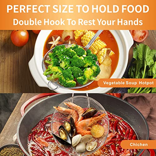 16.5 Inch Spider Strainer Cooking Skimmer for Cooking and Frying (X Large Spider Strainer for Frying)