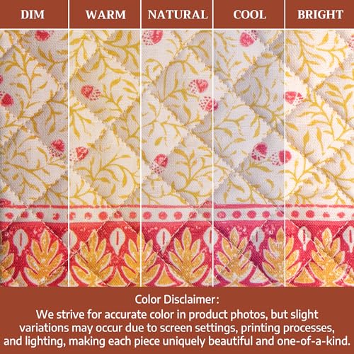100% Cotton Oven Mitt & Pot Holder Set (122 - Carpo / 7.5" x 13" & 8" x 8" (Oven Mitt & Pot Holder))