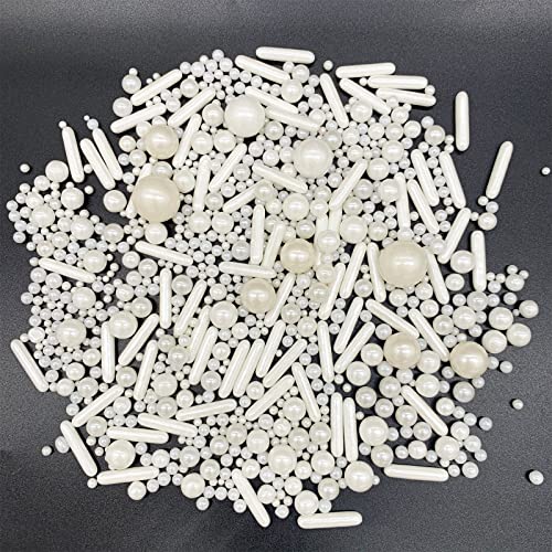 Sprinkles White Pearl Sugar Candy Mix Size Baking Cake Decorations Cupcake Toppers Cookie Decorating Ice Cream Celebrations Shaker Jar Wedding Shower Party (4.58 Ounce)