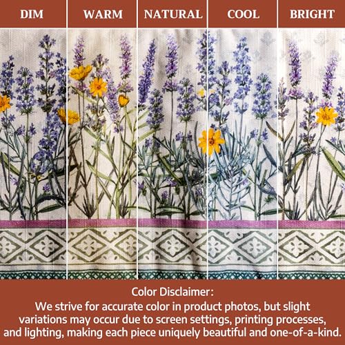 Double Oven Mitts 100% Cotton Double Oven Glove (016 - Fanny Lavender / 7" x 35" (Double Oven Mitt))