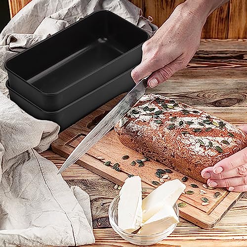 Loaf Pan 9 x 5 Inch Stainless Steel Bread Pan (Black)