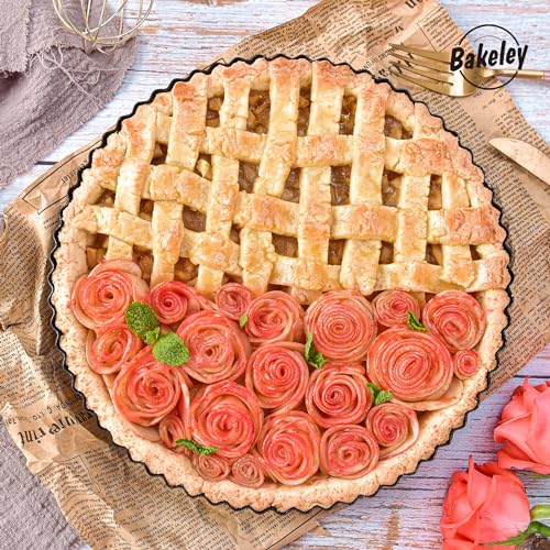 11 Inch Round Tart Pan with Loose Removable Bottom (11" Round (Black))