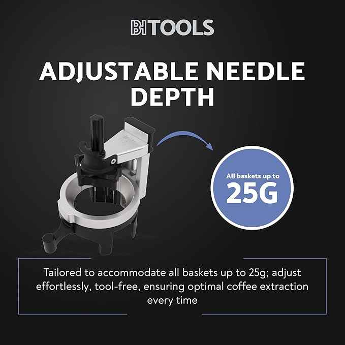 Barista Hustle AutoComb, Espresso WDT Distribution Tool, 12 Needle Espresso Stirrer, Adjustable Needle Depth, Compatible with Most 58mm Baskets and Portafilters, Durable and Replaceable Components