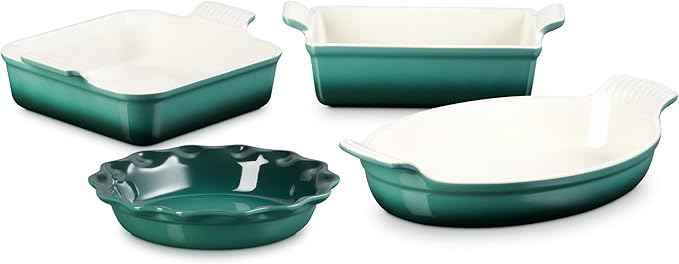 Le Creuset Stoneware 4 PC Heritage Bakeware Set, Artichaut