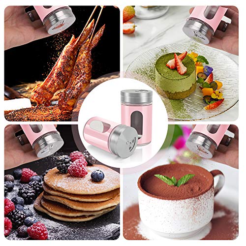 2pcs Salt and Pepper Shakers (Pink)