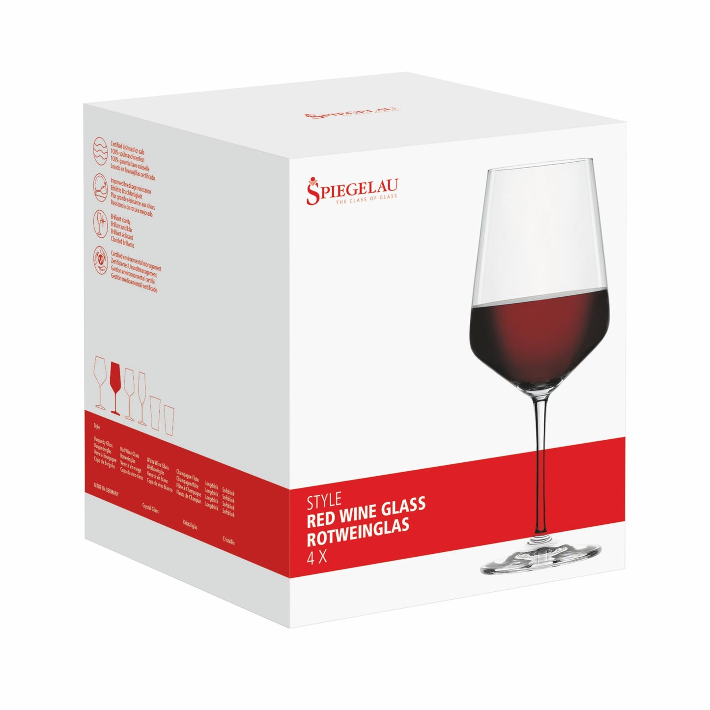 Style Red Wine Glasses Set of 4 (4 Count)