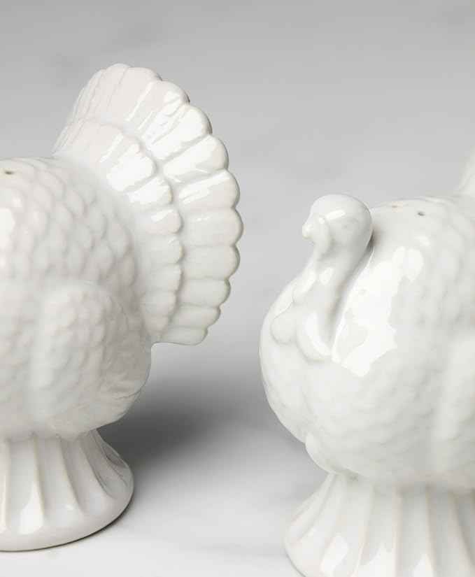 Lenox 898334 French Perle Carved Turkey Salt & Pepper Set