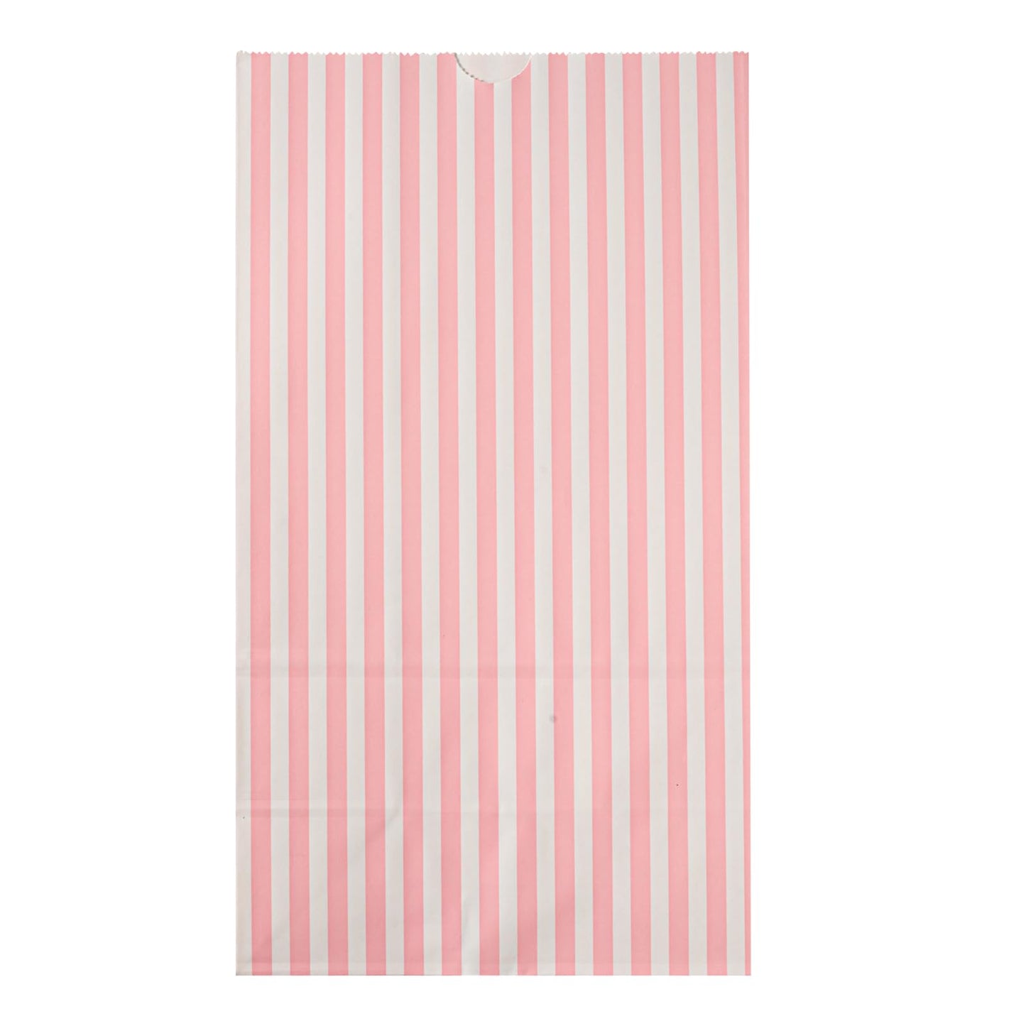 Pink And White Stripe Paper Bag (12 lb / Pink & White)