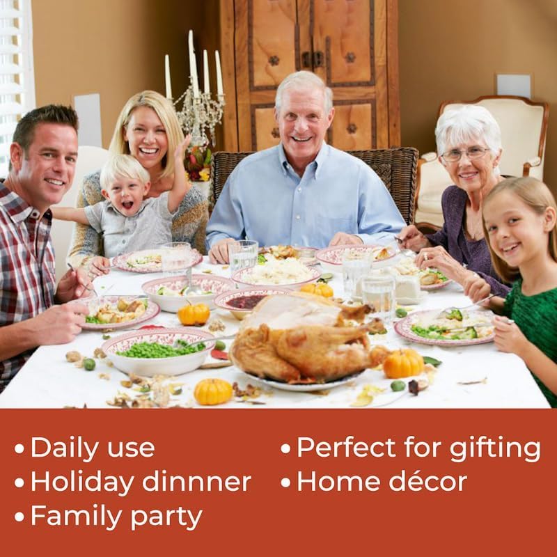24 Piece Porcelain Dinnerware Set for 6 (Aster Pink / 24)