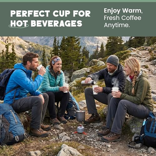 Paper Cups 16 oz 200 Pack for Coffee & Tea Made in USA (16oz - 200 Count)