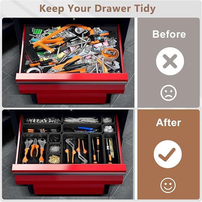 Tool Box Organizer Garage Organization and Storage (5pcs-XL Size)
