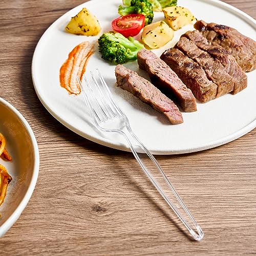 300 Count] Clear Plastic Forks (Clear / Fork)
