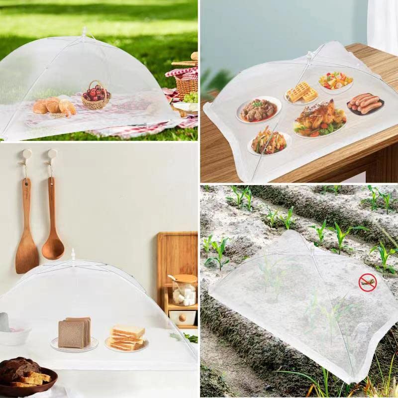 2 PCS Extra Large Food Covers Nets for Outside（40"X24"）umbrella Mesh Screen Covers for Outside Pop (Large)