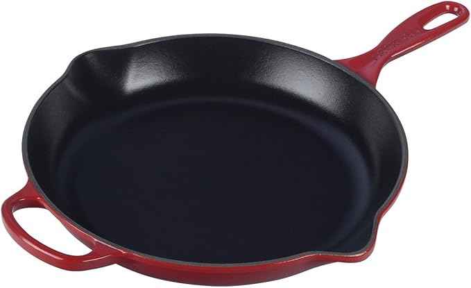 Le Creuset Enameled Cast Iron Signature Iron Handle Skillet, 9", Cerise