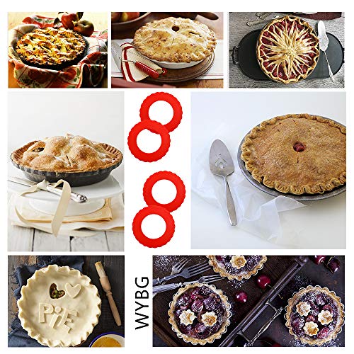4 Pcs Mini Silicone Pie Crust Shields for 4