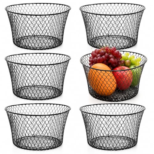 6 Pack Metal Wire Baskets for Kitchen Storage