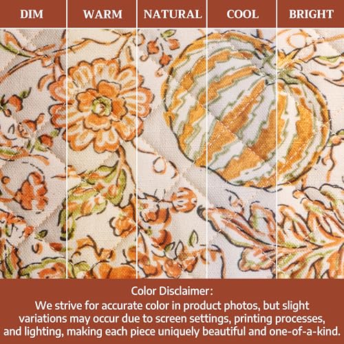 Pot Holders 100% Cotton Potholders (127 - Pumpkin Spice / 8" x 8" (Pot Holder Pack of 2))