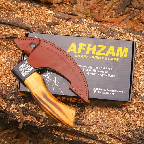Pizza Cutter Axe Handmade Viking Pizza Axe Kitchen Tool Medieval Slicing Pizza Cutter with Sheath