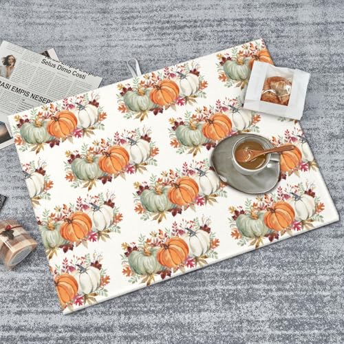 Fall Dish Drying Mat 18x24 for Kitchen Counter (24" x 18")