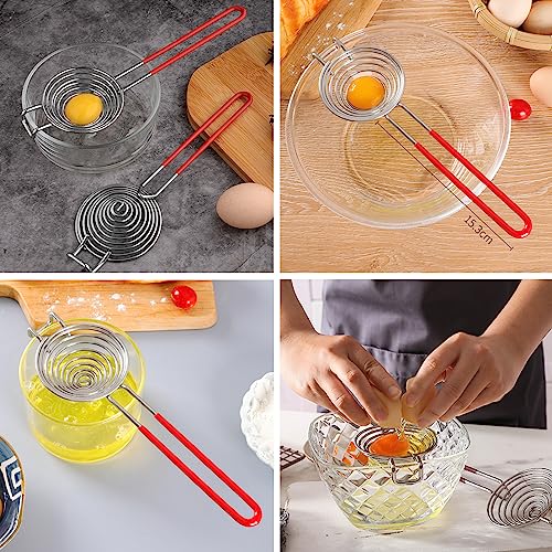 Egg Separator Egg Yolk White Separator Stainless Steel Egg White Yolk Sifting Filter Egg Divider Kitchen Tool for Baking