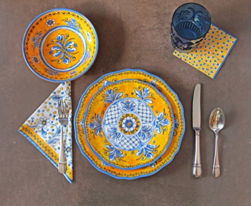 18 Piece Luxury Melamine Dinnerware Set (Benidorm)