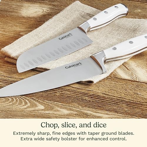 15 Piece Knife Set with Block (White)