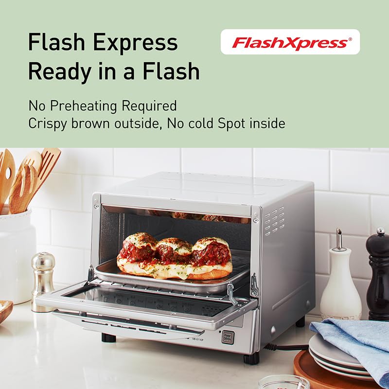 FlashXpress Toaster Oven Countertop (FlashXpress Compact / Matte Silver)