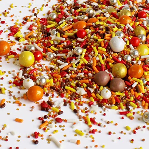 Thanksgiving Sprinkle Mix (Red, Orange, Golden Yellow, Brown)