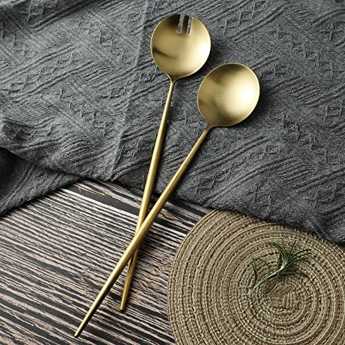 Salad Servers (Black/Gold)