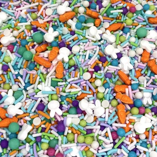 Sprinkles Edible Cake and Cupcake Sprinkles with Assorted Shapes and Sizes for Parties (Pastel Easter)