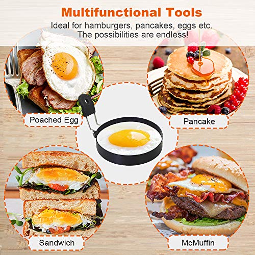 Large 3.5" Nonstick Egg Rings Set of 4