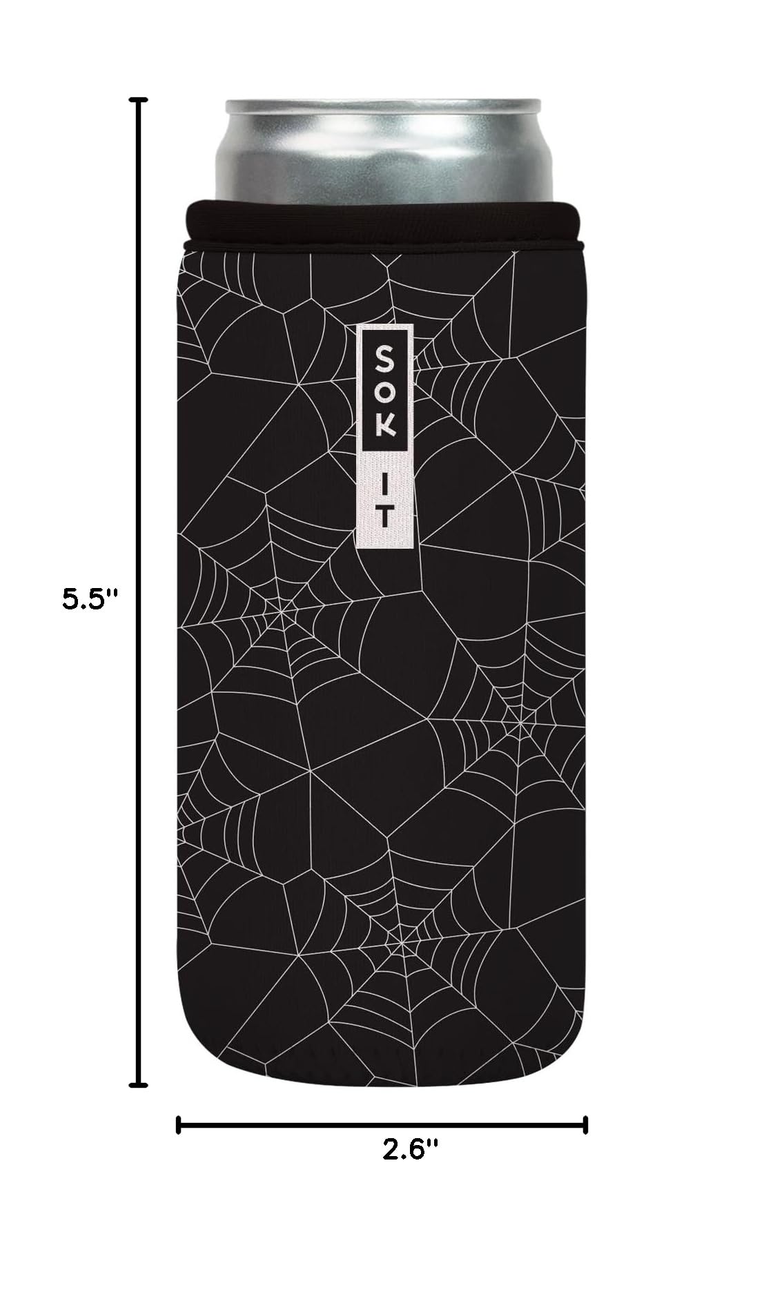 CanSok Sleeve for Beer & Soda Insulated Neoprene Cover (Spidey Sense / 12oz Slim Can Sleeve)