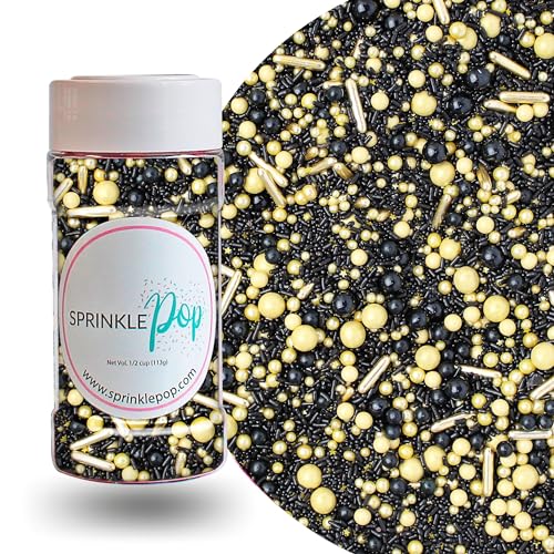 Black Gold Sprinkle Mix (Black, Gold)
