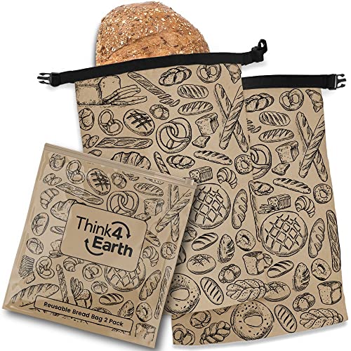 Premium Brown Reusable Bread Bags for Homemade Bread