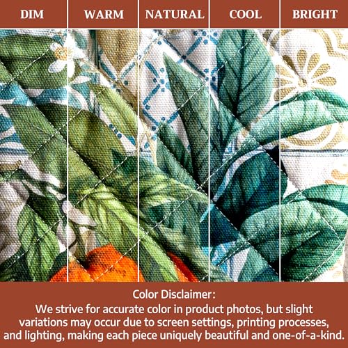 Maison d'Hermine Oven Gloves 100% Cotton Oven Mitt (010 - Agrume / 7.5" x 13" (Oven Mitt))