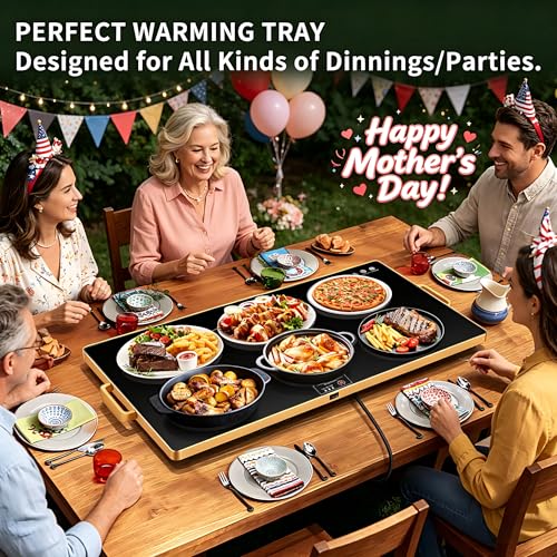 Electric Warming Tray (Black / Extra Large 32"x18")