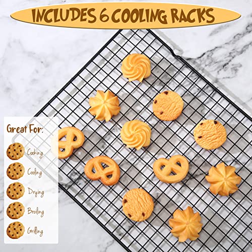 6 Pieces Cooling Racks for Baking Wire Grid Set