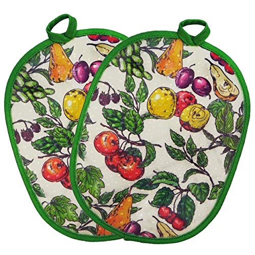 Pot Holders with Transparent Clear Silicone Shell and Nice Friut Flower (Potholders / Fruit Flower)