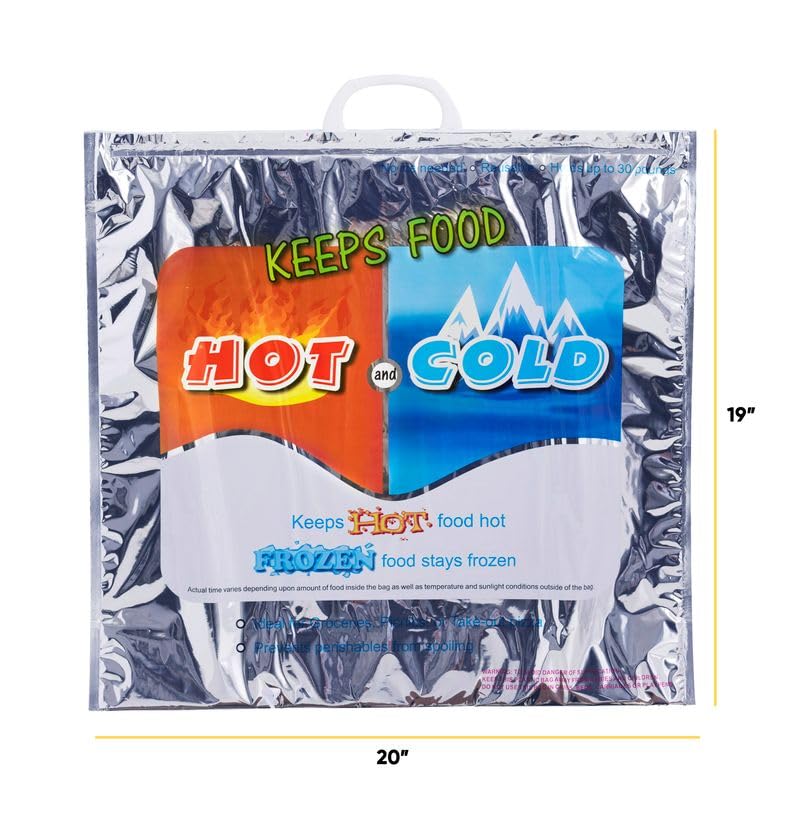 Hot and Cold Insulated Bags for Food Delivery (X-Large (Grocery Size))