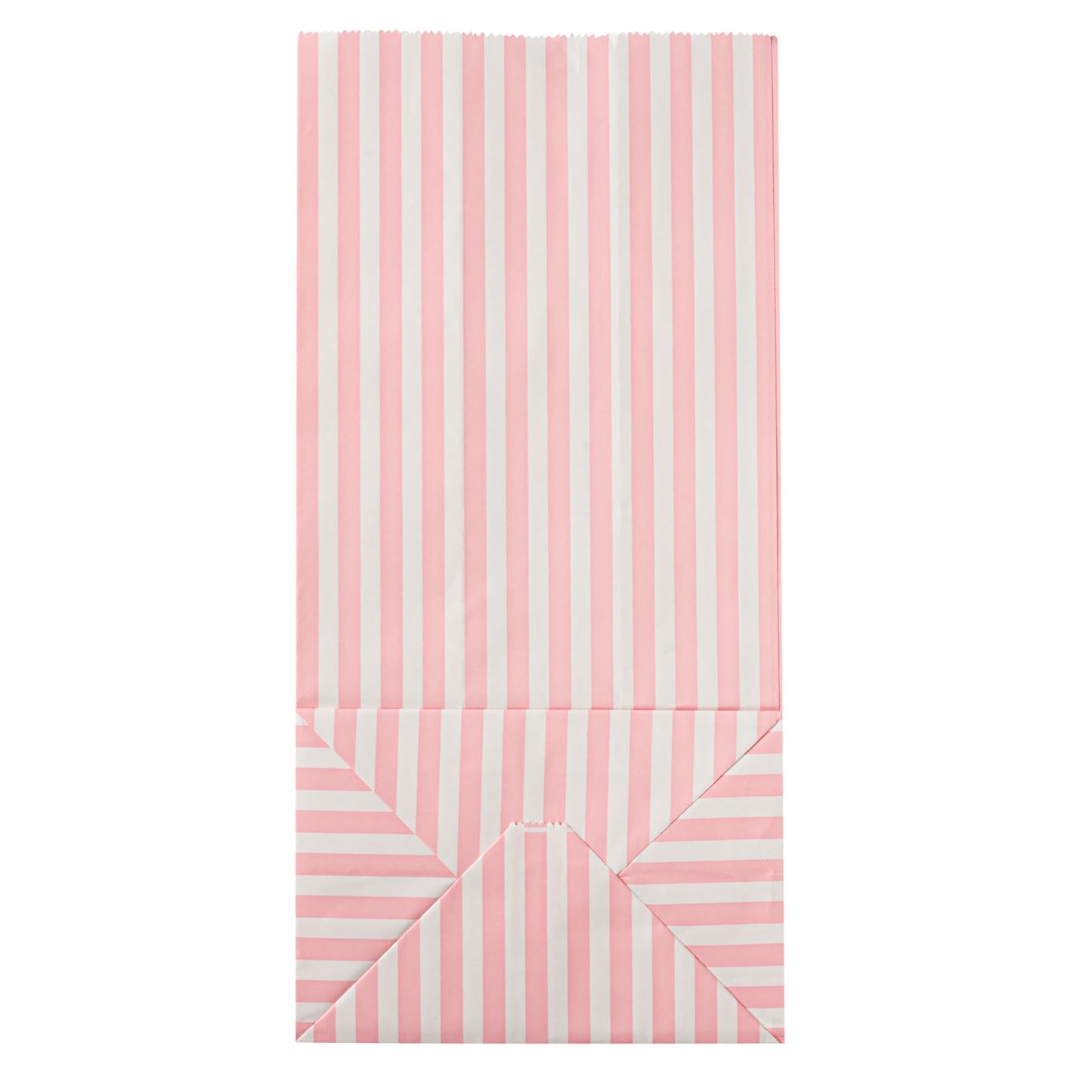 Pink And White Stripe Paper Bag (8 lb / Pink & White)