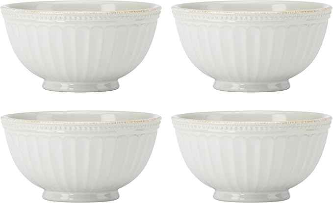 Lenox 897388 French Perle Groove 12-Piece Dinnerware Set, Service For 4