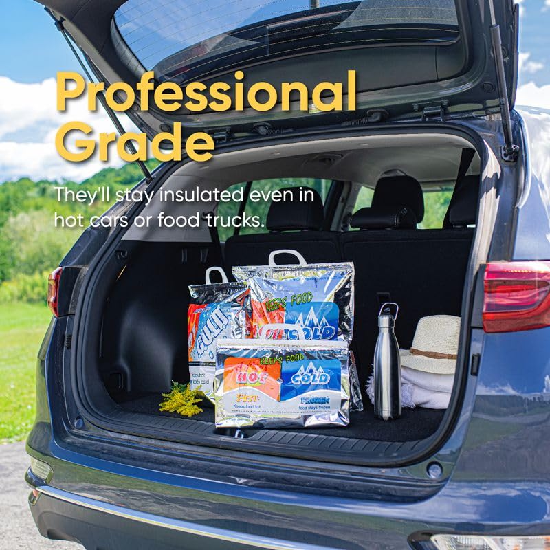 Hot and Cold Insulated Bags for Food Delivery (X Large (Grocery Size))