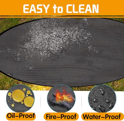 40" Fire Pit Mat for Solo Stove Bonfire (Round 39.5 inch fireproof fire pit mat)