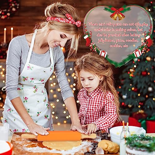12 Pcs Small Rolling Pin Kids 12 Inch Mini Silicone Rolling Pin (12 Count)