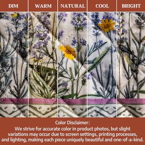 Maison d'Hermine Oven Gloves 100% Cotton Oven Mitt (016 - Fanny Lavender / 7.5" x 13" (Oven Mitt))