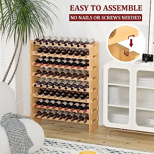 Wine Rack Freestanding Floor (Yellow)