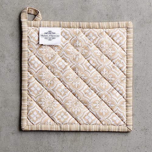 Pot Holders 100% Cotton Potholders (040 - Pretty Autumn / 8" x 8" (Pot Holder Pack of 2))