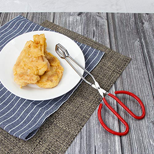 10 Inch Stainless Steel Scissor Tongs (2 Count)